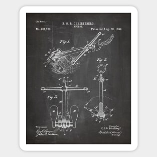 Ships Anchor Patent - Anchor Art - Black Chalkboard Sticker